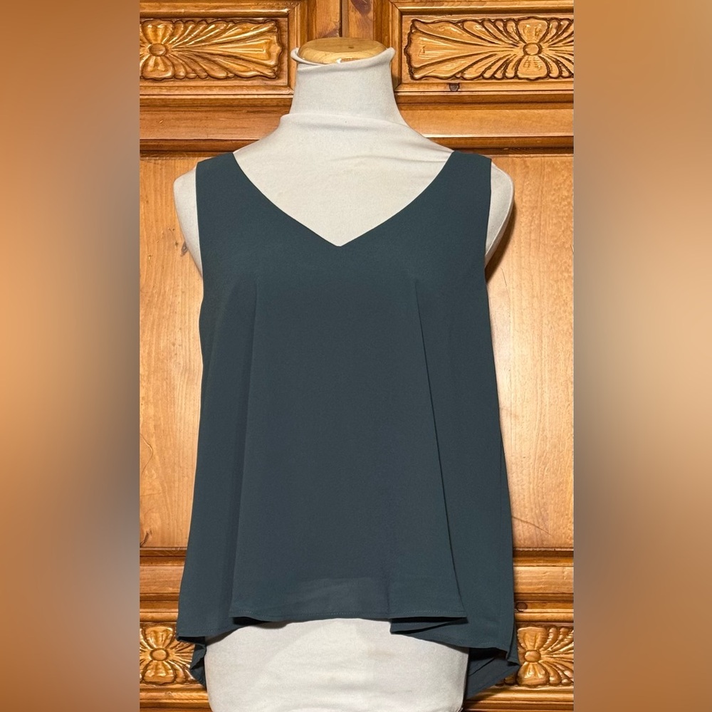 fab'rik Deep Teal V-Neck Tank Top